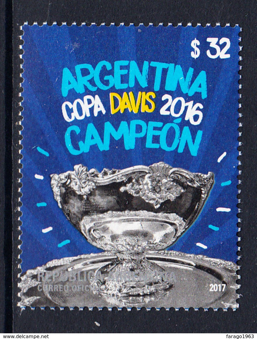 2017 Argentina Davis Cup Champions Tennis Complete Set Of 1 MNH - Nuovi