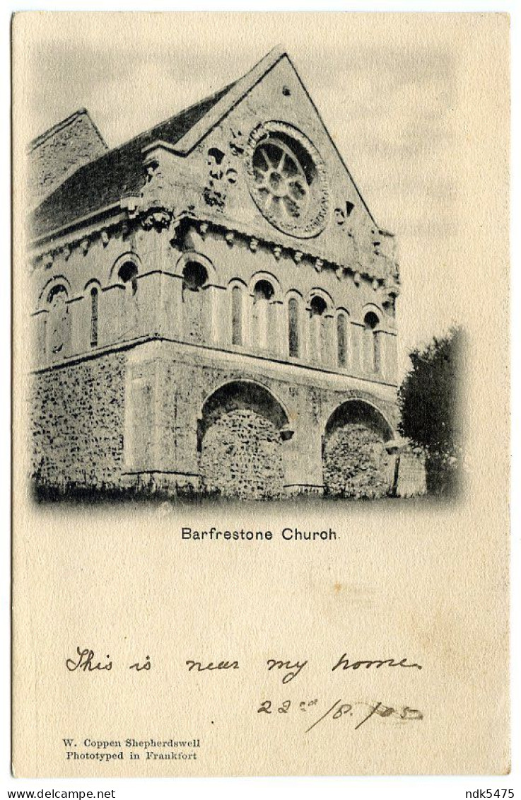 BARFRESTONE CHURCH / WOODFORD GREEN, HIGH GROVE (SAUNDERS) / DOVER,TEMPLE EWELL, LITTLE WATERSEND - Dover