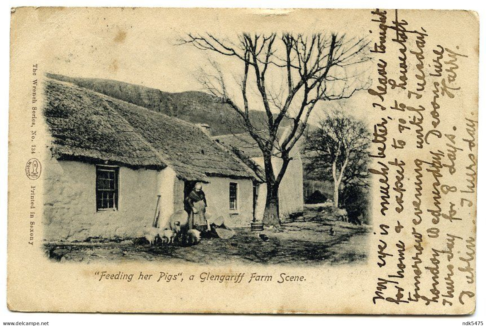 GLENGARIFF FARM SCENE - FEEDING HER PIGS / NEWPORT DUPLEX / LONGFORD RECTORY, (ENNALS) / IPSWICH, WILLOUGHBY RD - Cork