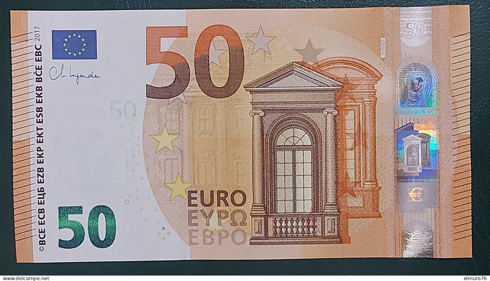 50 EURO S050G1 Italy Lagarde Serie SE Ch 99 Perfect UNC - 50 Euro