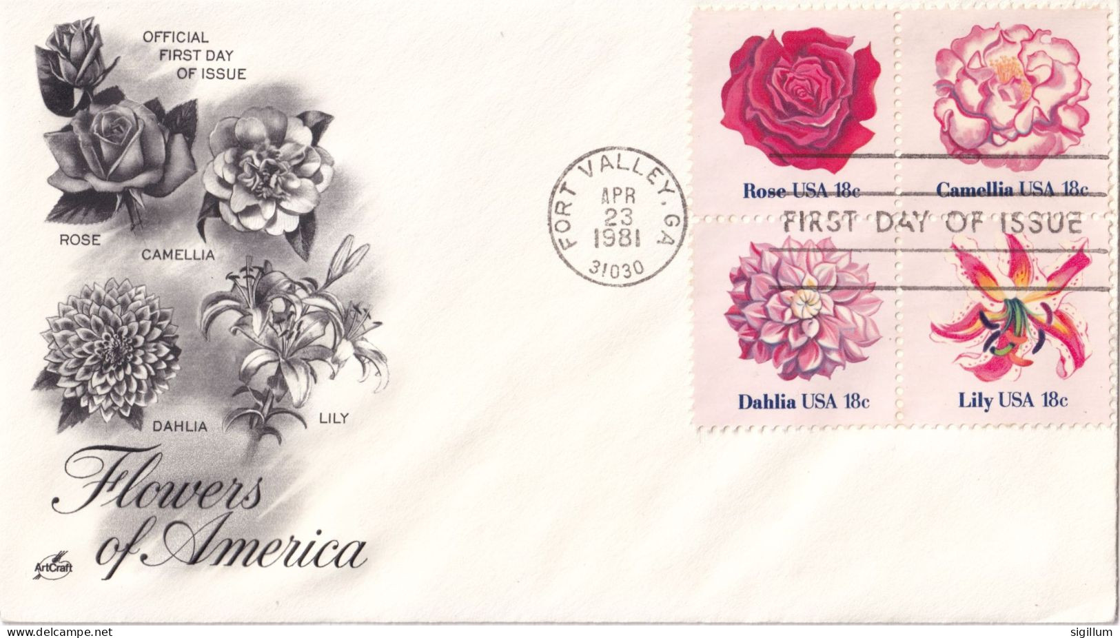 STATI UNITI 1981 - FIORI, FLORA - BUSTA FDC - NO VIAGGIATA - Andere & Zonder Classificatie