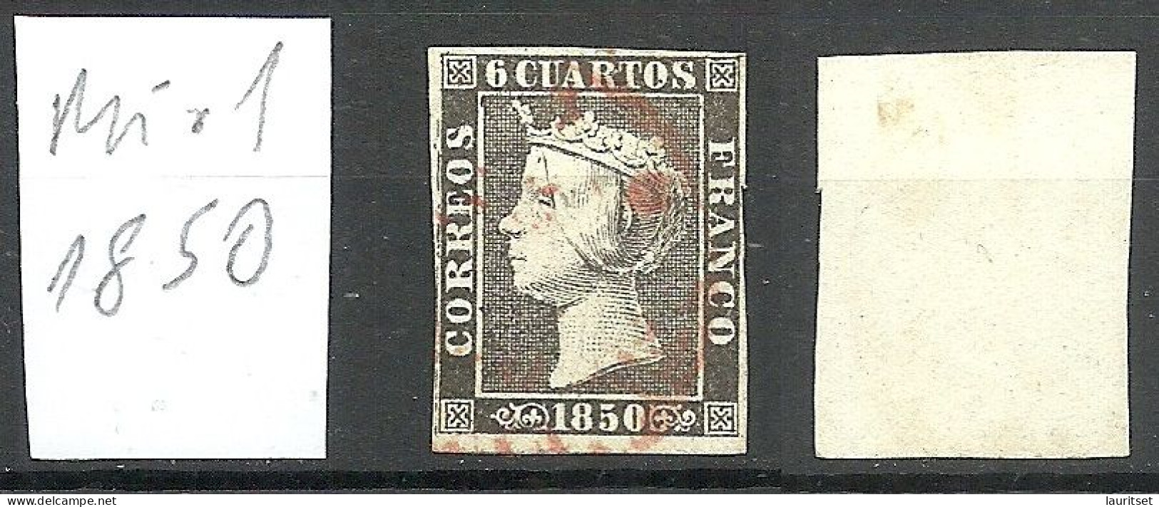 ESPANA Spain 1850 Michel 1 O - Usados