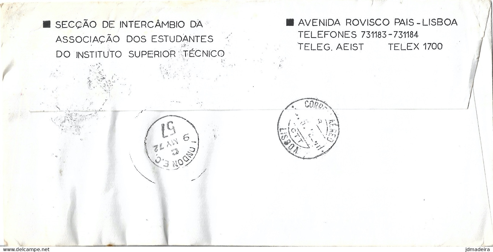 Portugal Registered Cover To London With Pinhel Stamps - Brieven En Documenten