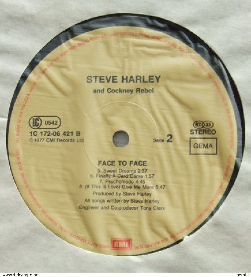 STEVE  HARLEY °  AND COCKNEY  REBEL   FACE TO FACE    ALBUM DE DOUBLE
