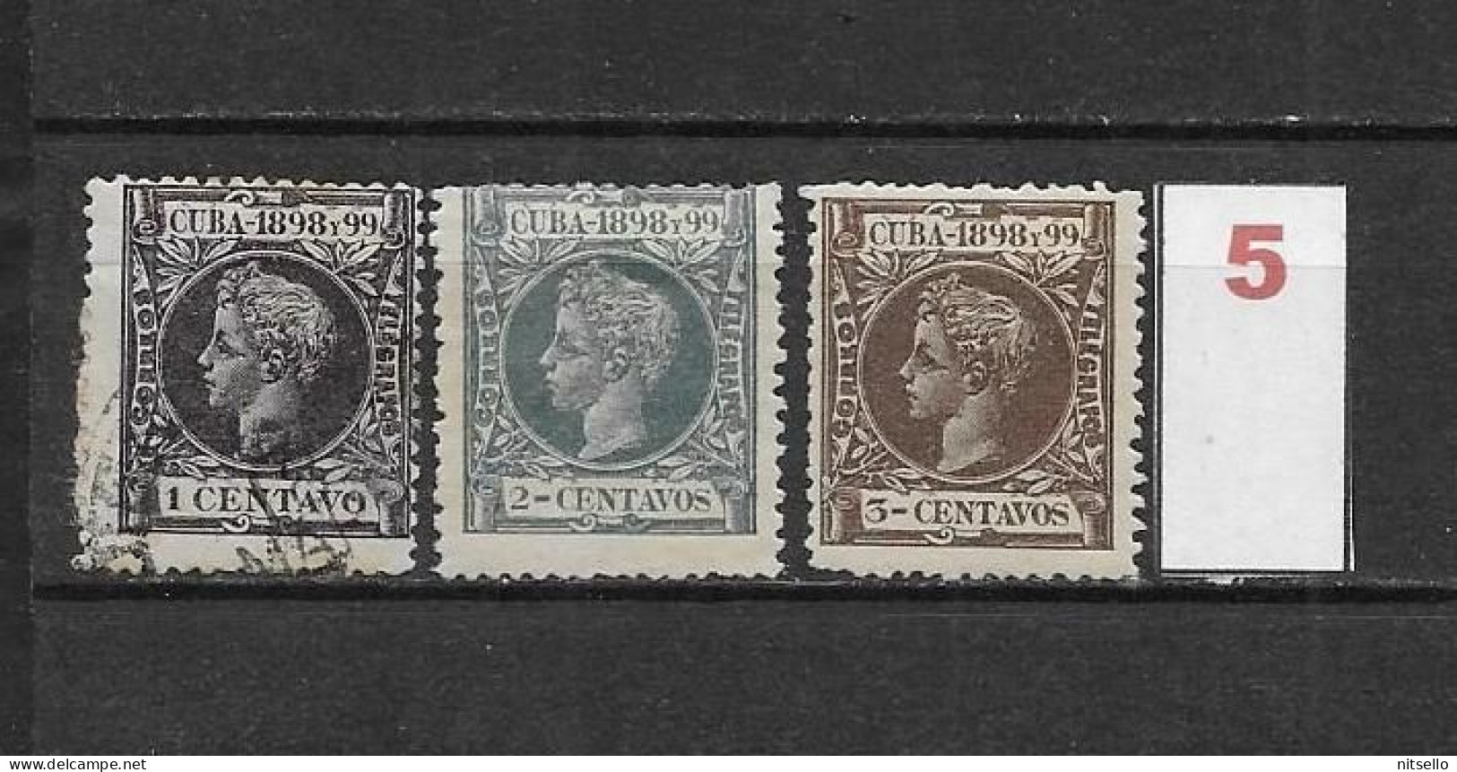 LOTE 2173 C  ///  CUBA 1898  EDIFIL Nº:  159/161  ¡¡¡ LIQUIDACION - LIQUIDATION - JE LIQUIDE !!! - Cuba (1874-1898)