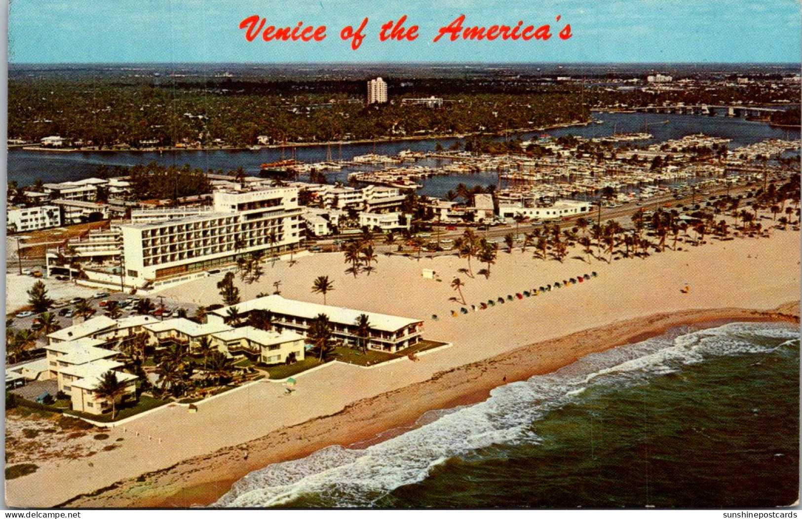 Florida Fort Lauderdale Beach Showing The Yankee Clipper Hotel In Foreground 1965 - Fort Lauderdale