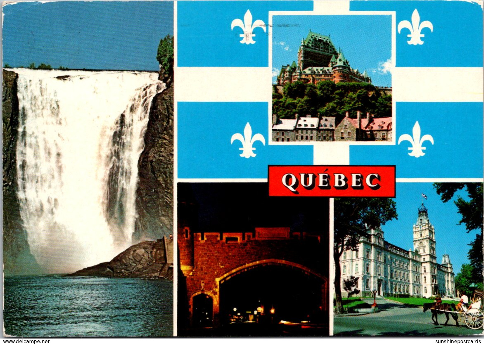 Canada Quebec Multi View Montmorency Falls Chateau Frontenac And More 1986 - Québec - La Cité