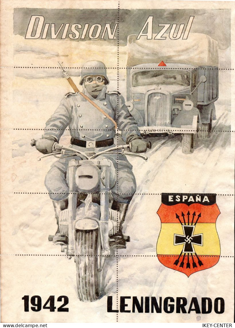 K-515-GERMAN EMPIRE-SPAIN.MILITARY NAZI PROPAGANDA German-Spanish RATION COUPONS DIVISION AZUL.1942.WWII.DEUTSCHES REICH - 1939-45