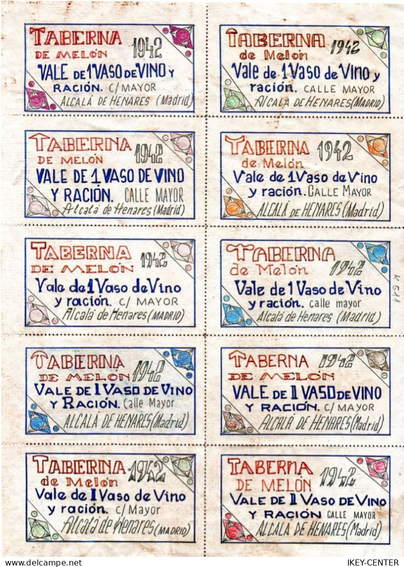 K-511-GERMAN EMPIRE-SPAIN.MILITARY NAZI PROPAGANDA German-Spanish RATION COUPONS DIVISION AZUL.1942.WWII.DEUTSCHES REICH - 1939-45