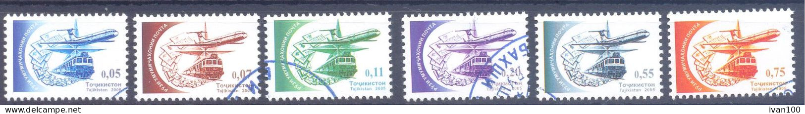 2005. Tajikistan, Transport, 6v CTO - Tadschikistan