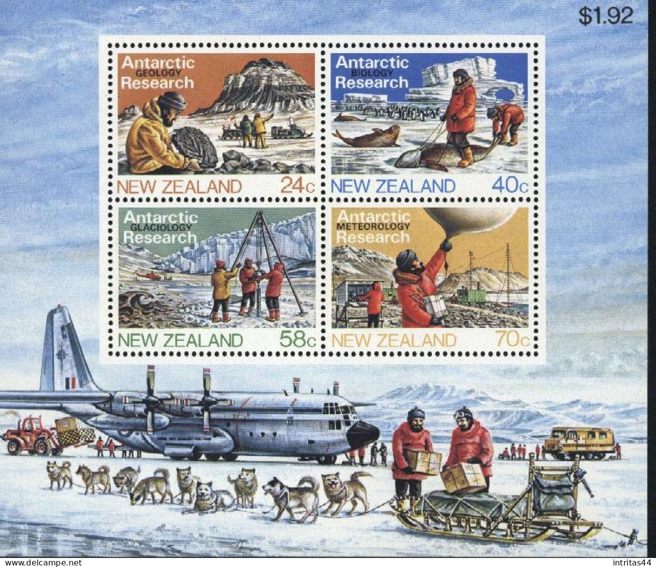 NEW ZEALAND 1984 ANTARCTIC RESEARCH SHEET MNH - Blocks & Sheetlets