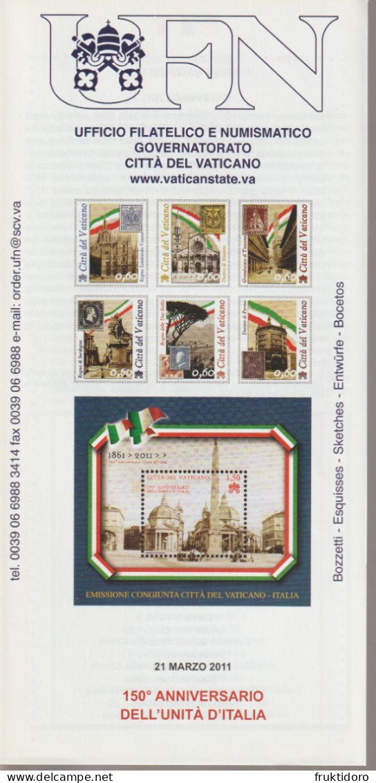 Vatican City Brochures Issues In 2011 Philatelic Program - Raffaello - The Room Of Heliodorus - Christmas - Collections