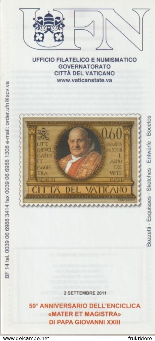Vatican City Brochures Issues in 2011 Philatelic Program - Raffaello - The Room of Heliodorus - Christmas