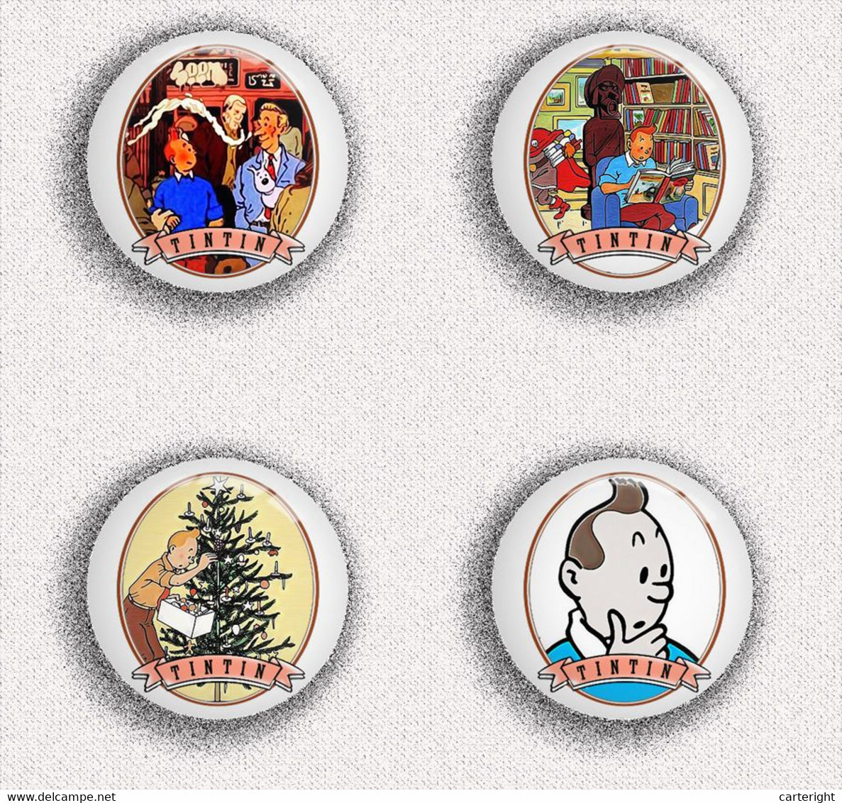 210 X TINTIN BADGE BUTTON PIN SET 5 (1inch/25mm Diameter) - Pins