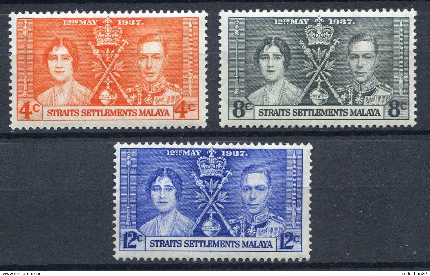 MALACCA < Yv. N° 220 à 222 * Neuf Ch - MH * - COURONNEMENT GEORGES VI - Malacca