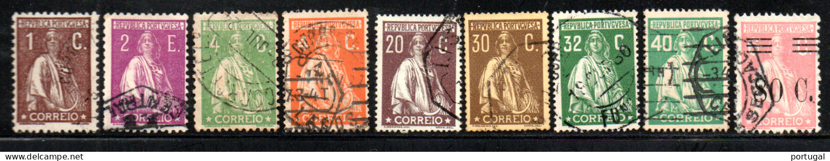 9 Timbres Cérés - 1912/1930 - Lotes & Colecciones