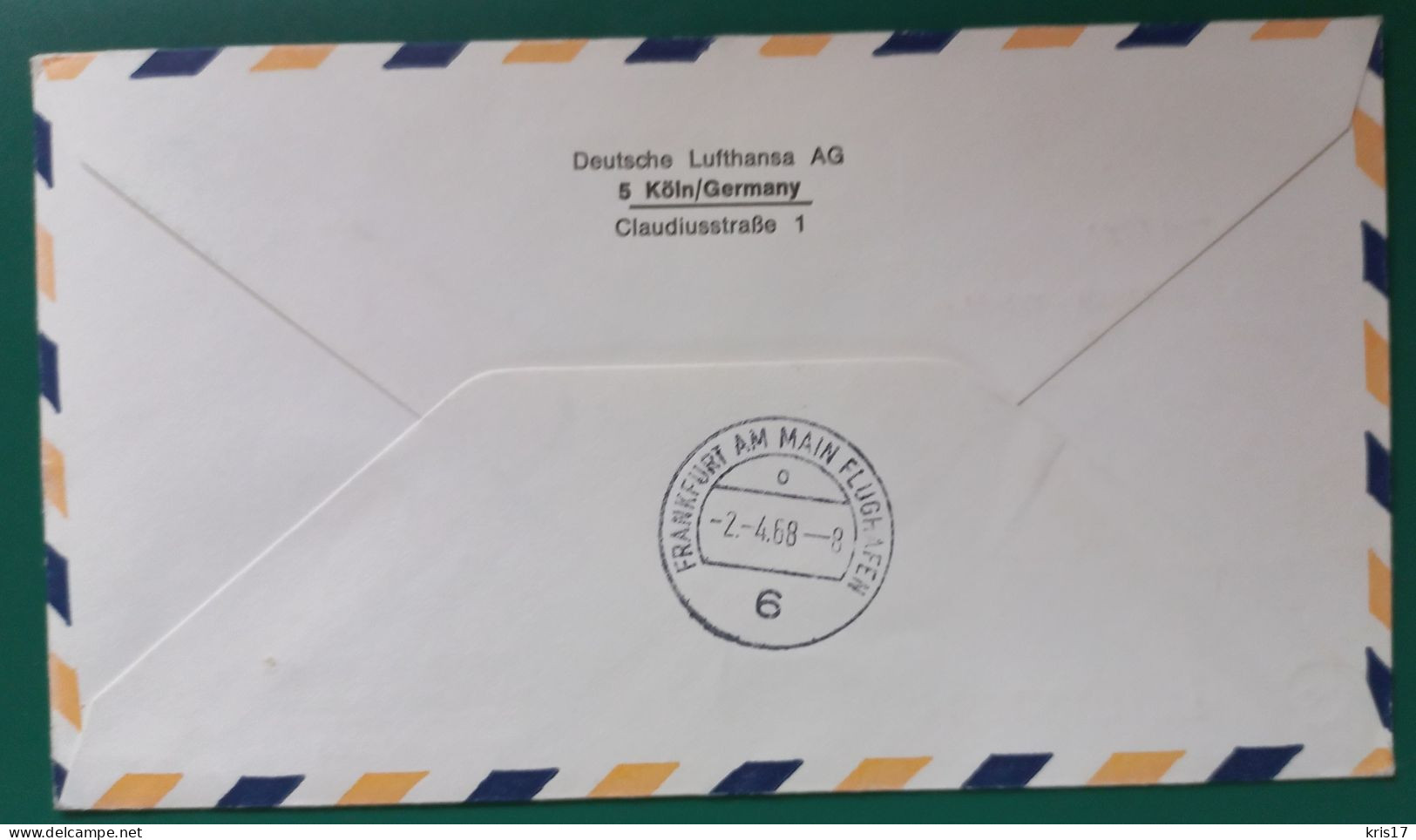 (ENV)(LUF39) 1968 Lettre LUFTHANSA Erstflug Flight Vol Johannesburg München Frankfurt Deutsche Nairobi - Cartas & Documentos