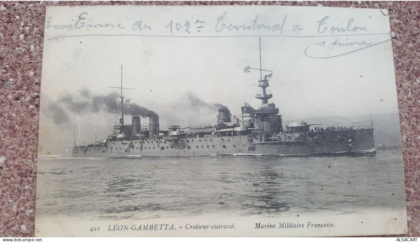 Leon Gambetta Croiseur Cuirassé , Cachet Militaire - Autres & Non Classés