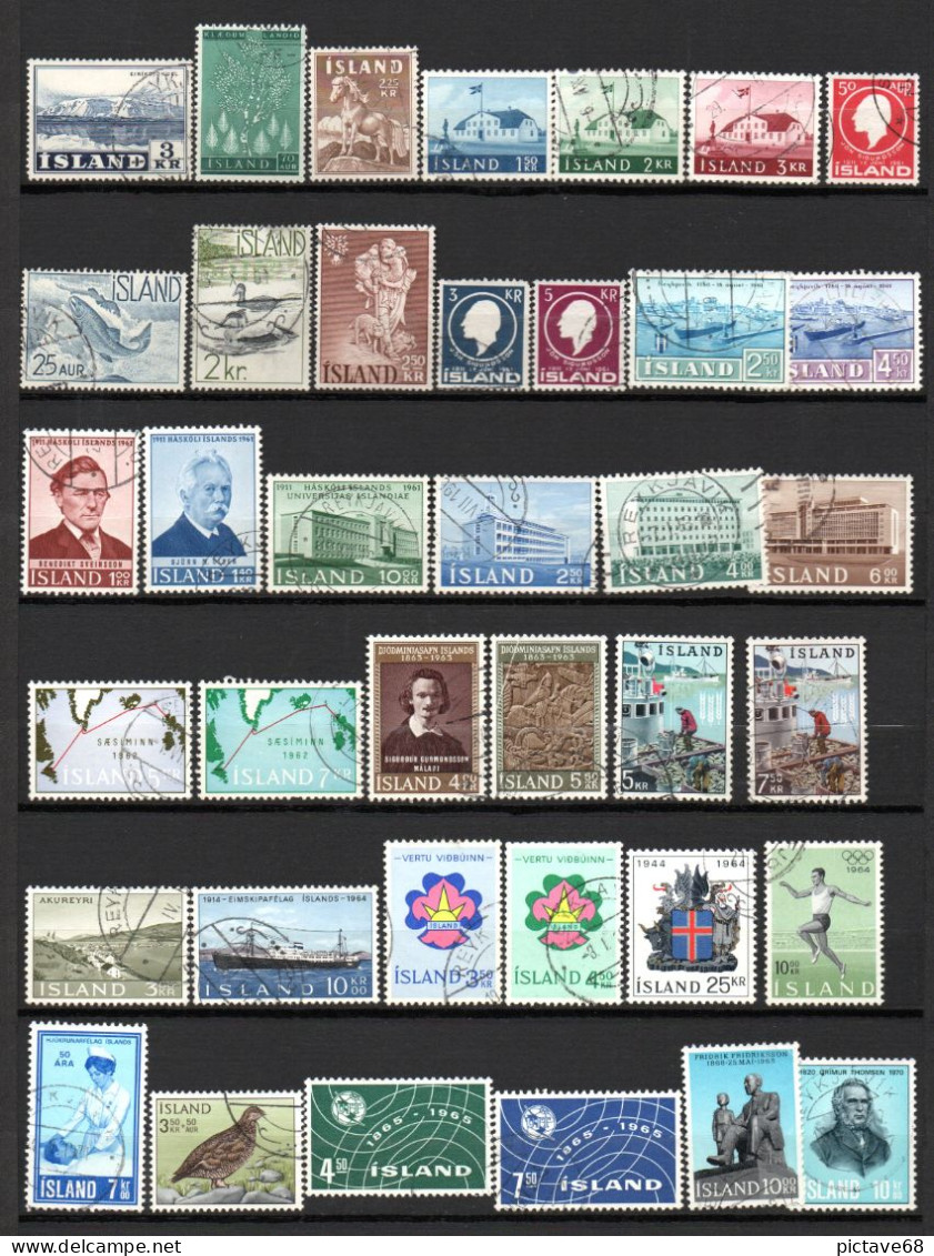 ISLANDE / PETIT LOT DE TIMBRES OBLITERES - Lots & Serien