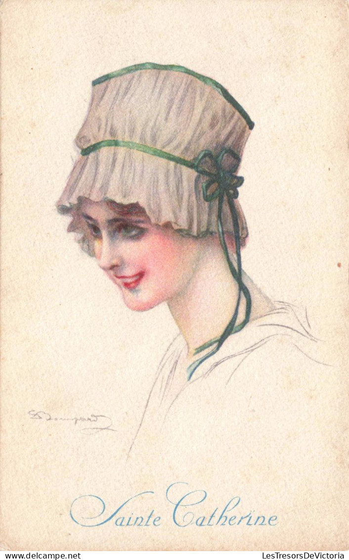 Illustrateur - S. Bompard - Jeune Femme Avec Un Bonnet - Sainte Catherine - Carte Postale Ancienne - Bompard, S.