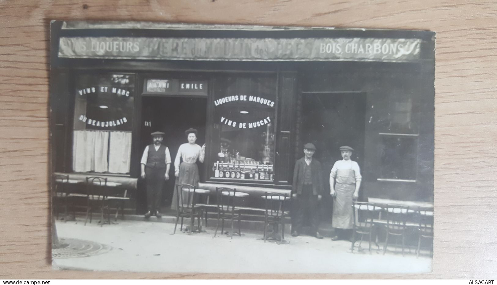 Carte Photo Bar , Café Alani Emile , Bière Du Moulin Des Prés - Cafés