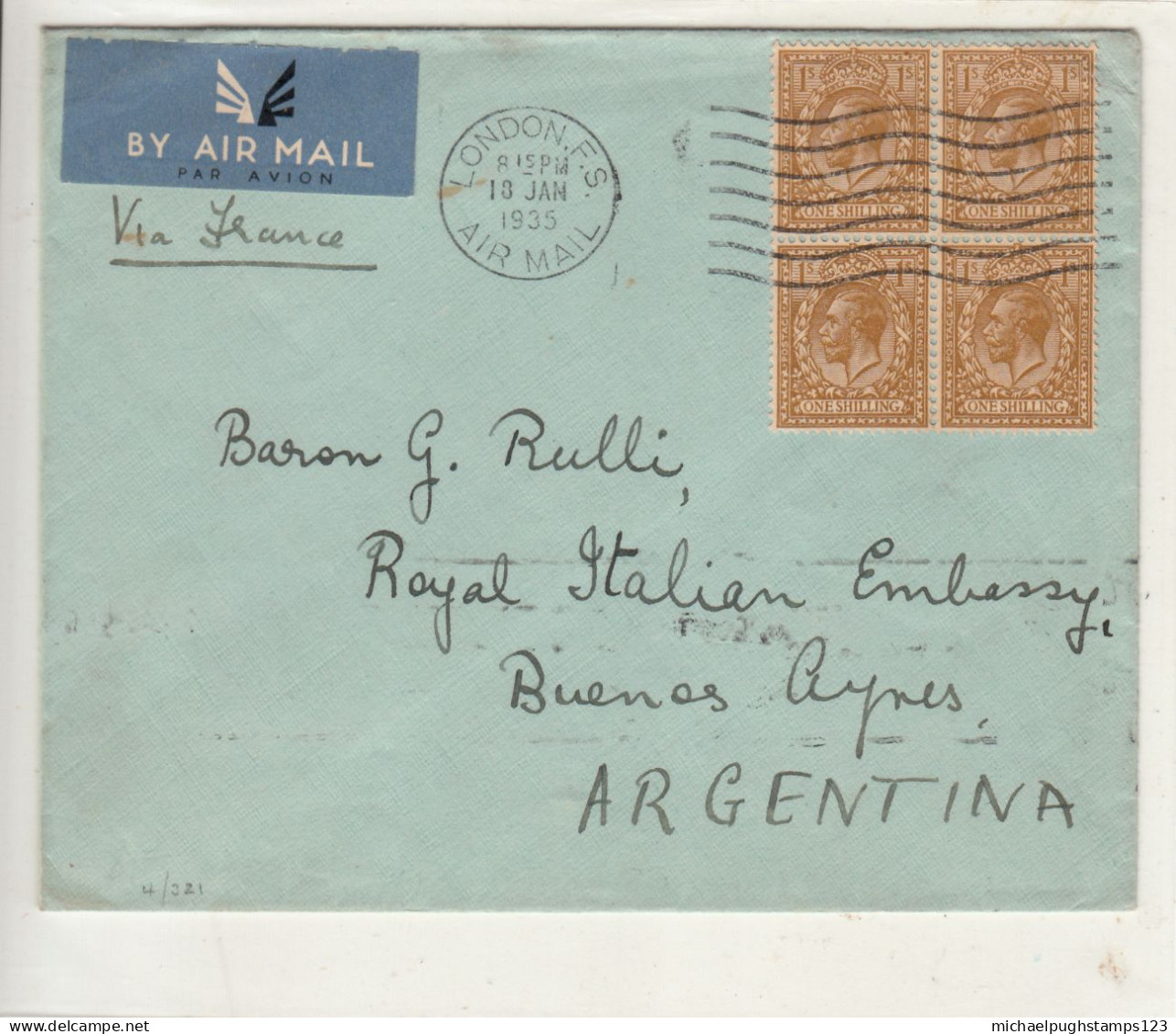 G.B. / Airmail / Argentina / France - Non Classificati