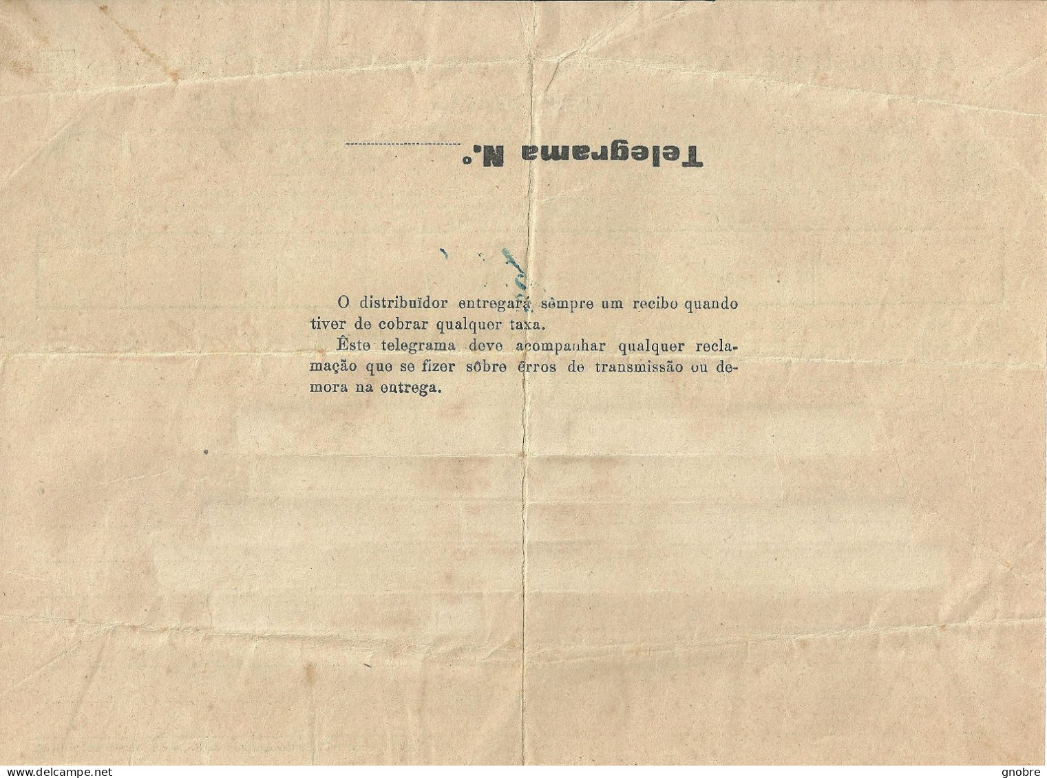 PORTUGAL TELEGRAM CTT EASTER CABO SUBMARINO LISBOA 1946 - Storia Postale