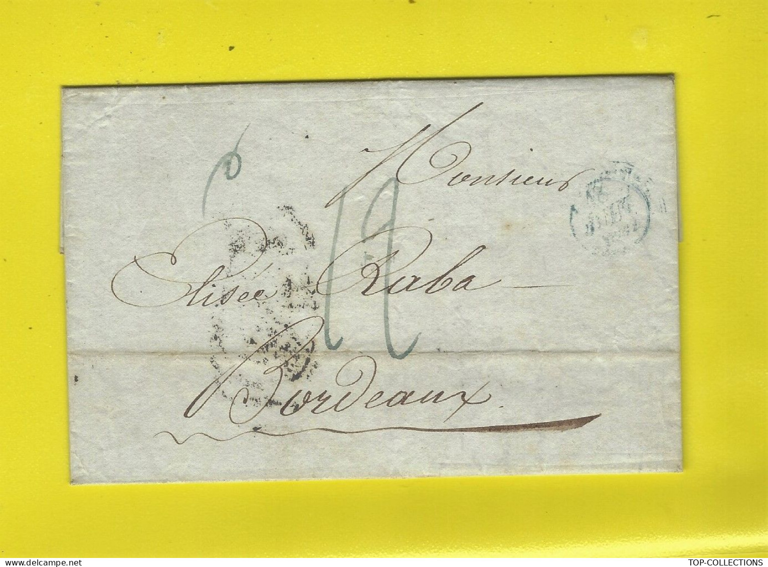 JUDAICA  1832  LETTRE  Jules Hollard Négociant Paris > Elisée Raba Banquier Bordeaux  NAVIGATION COMMERCE INTERNATIONAL - 1800 – 1899
