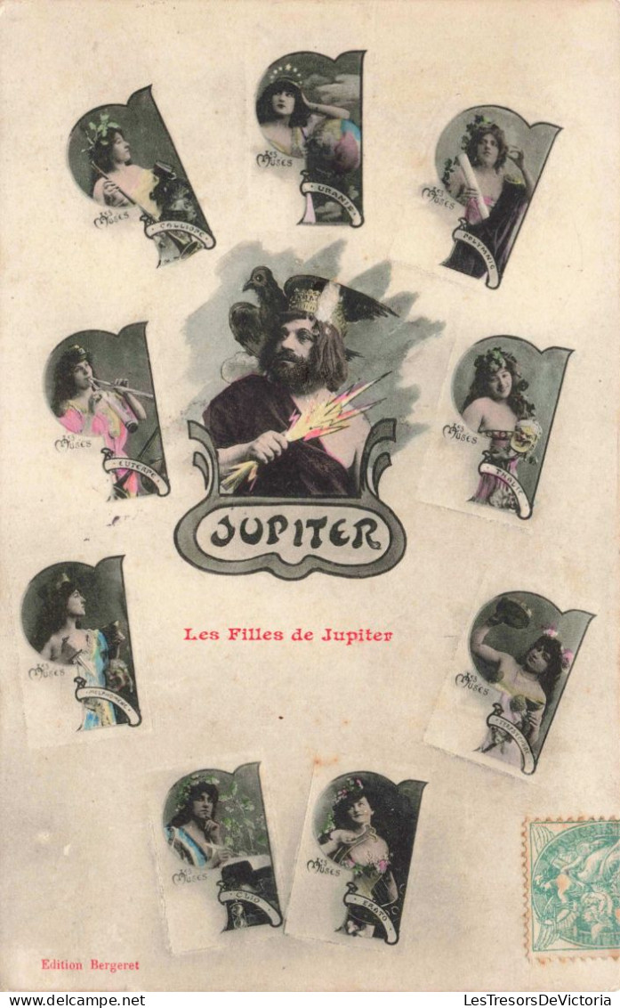 Jupiter - Les Filles De Jupiter - Colorisé - Mythes Et Légendes - Muses - Carte Postale Ancienne - Fiabe, Racconti Popolari & Leggende