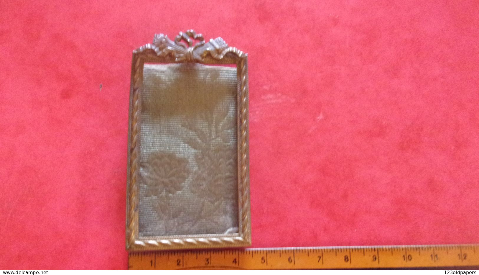 Cadre Porte-photo Ancien En Laiton  8 / 4 CM  .  . PHOTO FRAME XIX EME - Other & Unclassified