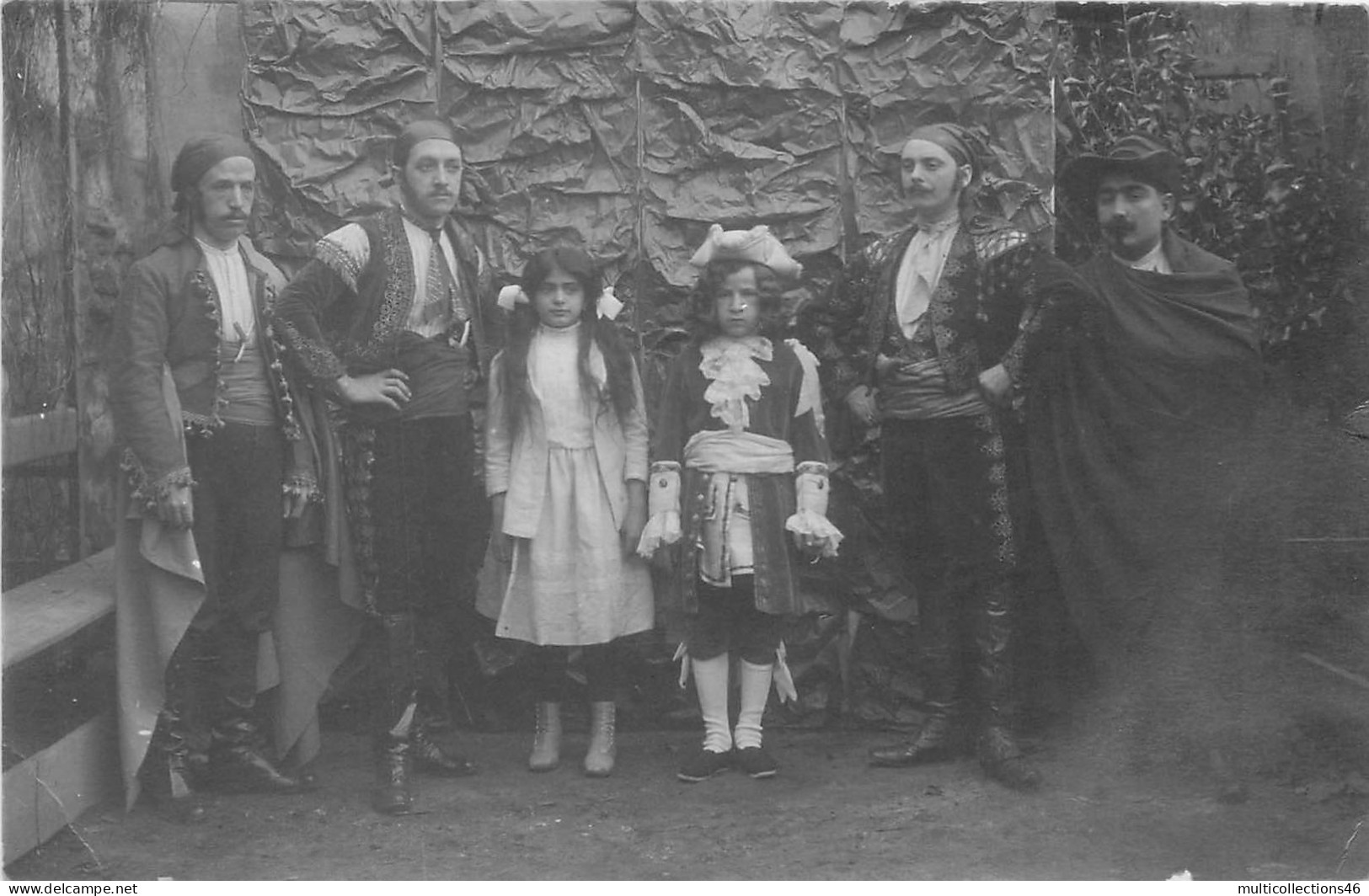 140823 - CARTE PHOTO - 13 MARSEILLE - 1922 Théâtre Artiste Spectacle Pirate Gitan - Petits Métiers