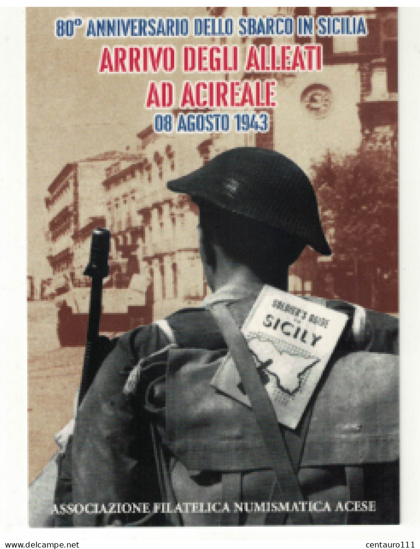 Acireale, Catania, Sicilia, Seconda Guerra Mondiale, Militare, Annullo Postale, Marcofilia - Acireale