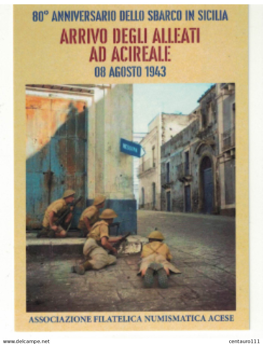 Acireale, Catania, Sicilia, Seconda Guerra Mondiale, Militare, Annullo Postale, Marcofilia - Acireale