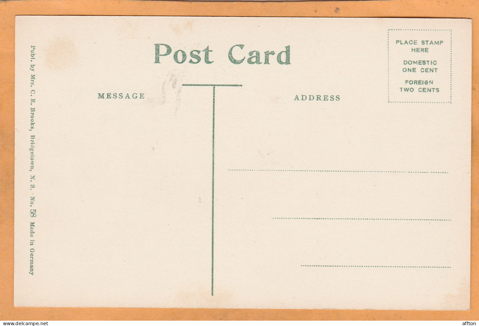 Bridgetown Nova Scotia Canada Old Postcard - Altri & Non Classificati