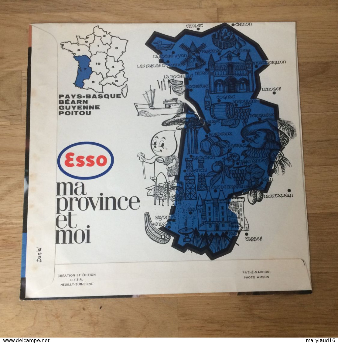 Disque Souple ESSO Ma Province Et Moi N°7 Pays Basque Béarn Guyenne Poitou - Formati Speciali