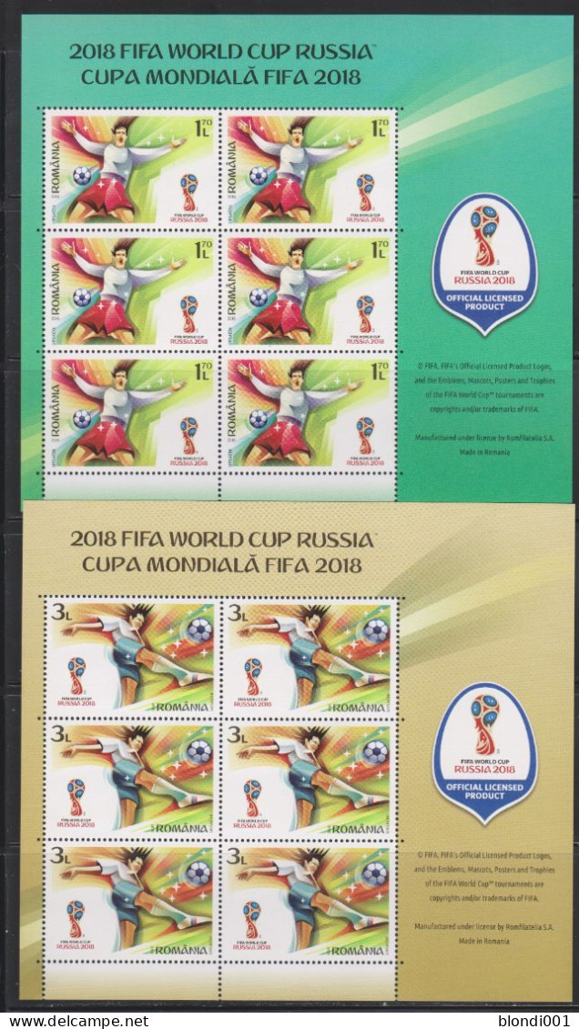 Soccer World Cup 2018 - Football - ROMANIA - Set Of 4Sheets MNH - 2018 – Russland