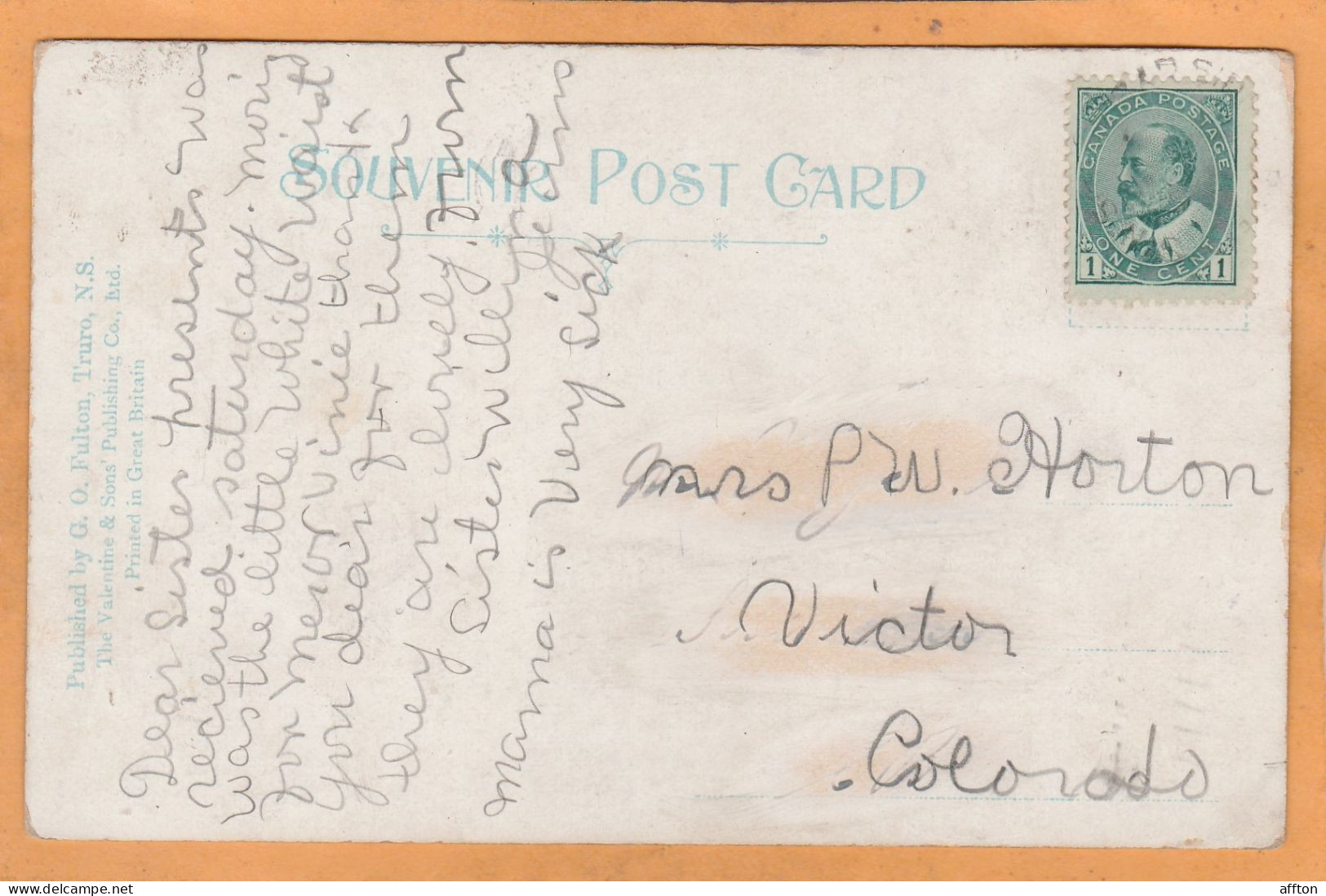 Truro Nova Scotia Canada Old Postcard - Sonstige & Ohne Zuordnung