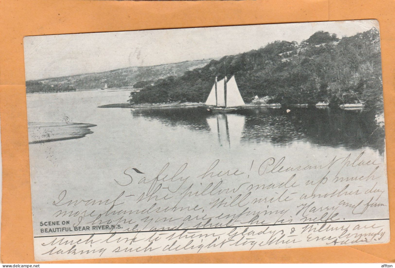 Bear River Nova Scotia Canada Old Postcard - Andere & Zonder Classificatie