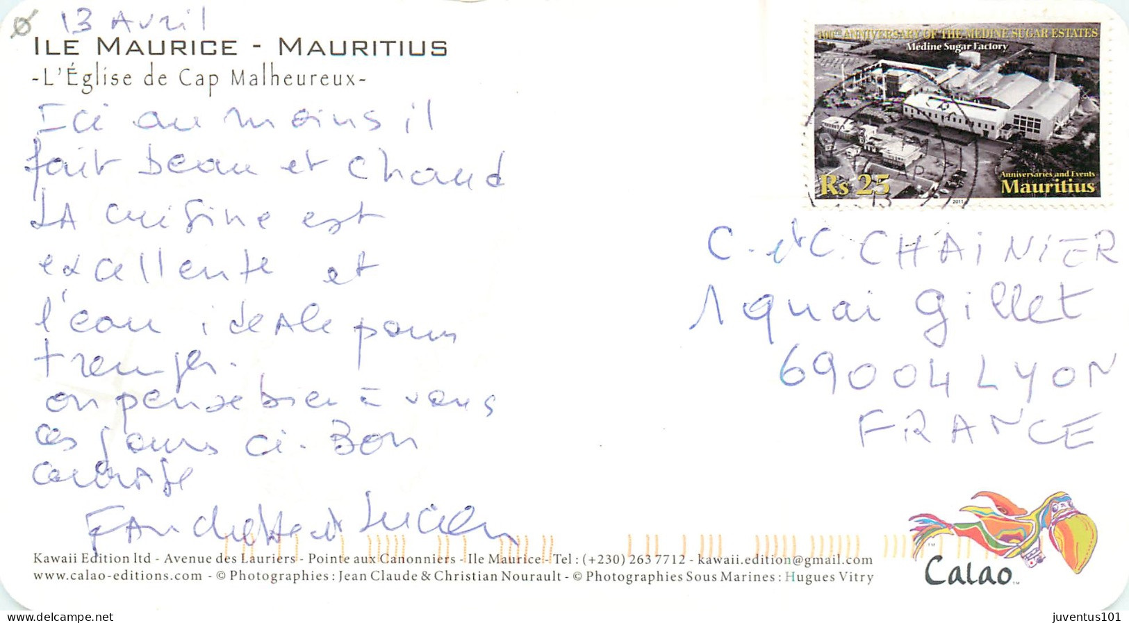 CPSM Maurice-Mauritius-L'église Du Cap Malheureux-Beau Timbre-Carte Format Spéciale    L2340 - Maurice