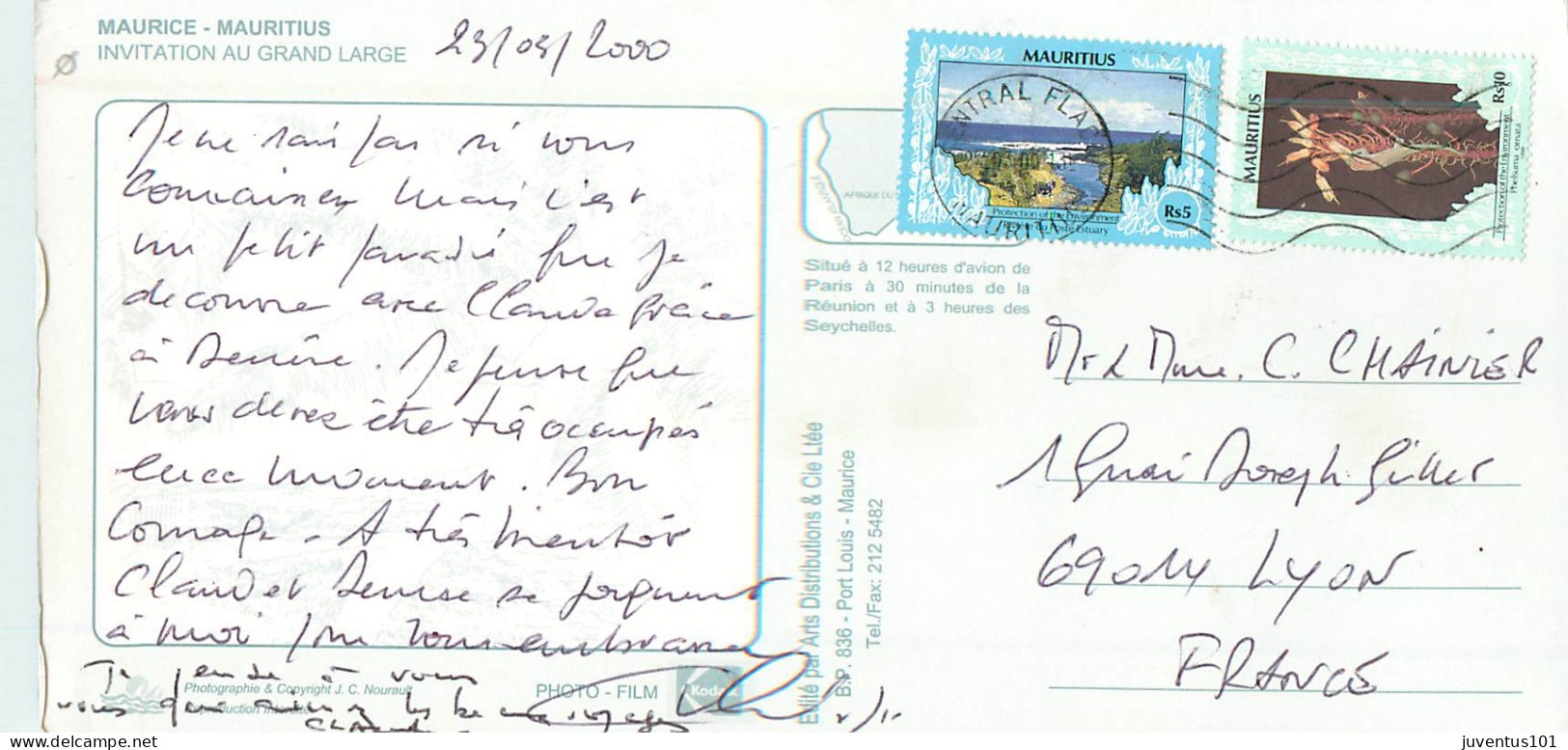 CPSM Maurice-Mauritius-Invitation Au Grand Large-Beau Timbre-Carte Format Spéciale    L2340 - Maurice