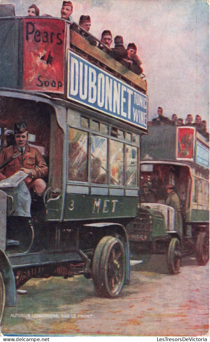 Publicité - Dubonnet Tonic Wine - Autobus Londoniens Sur Le Front - Carte Postale Ancienne - Publicité