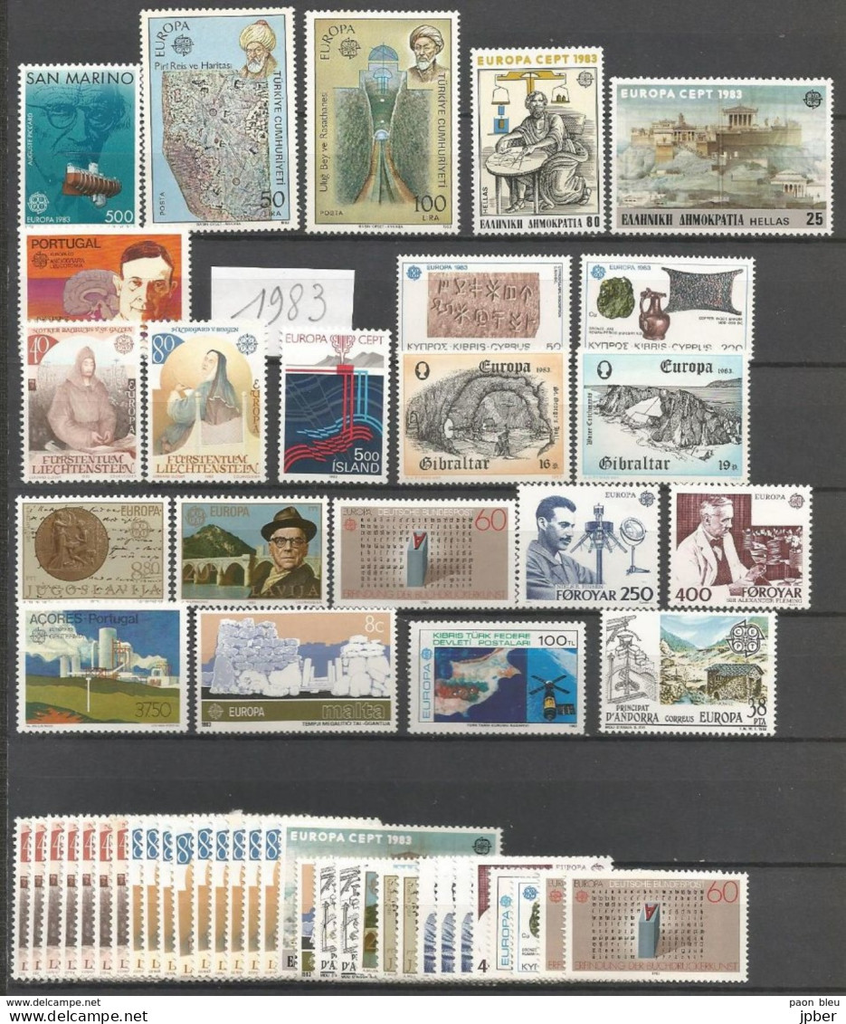 Europa 1983 - 53 Timbres Neufs - 1983