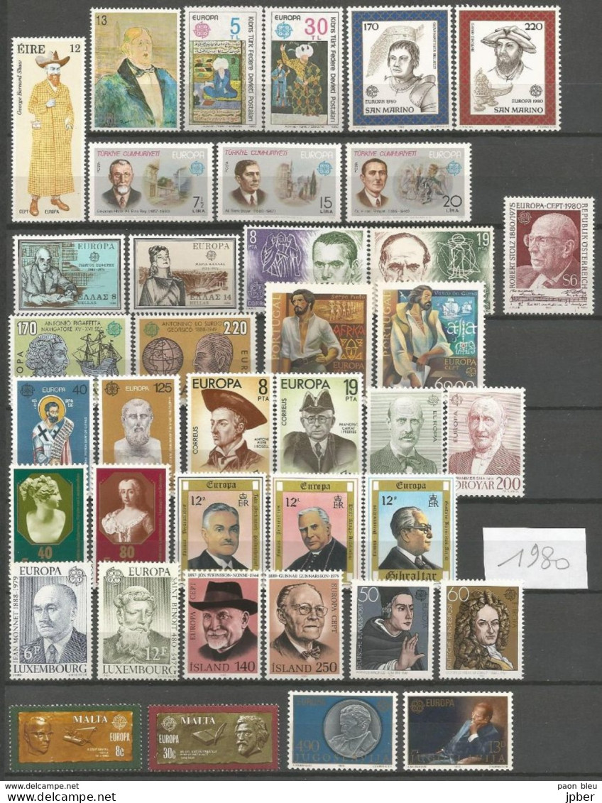 Europa 1980 - 39 Timbres Neufs - 1980