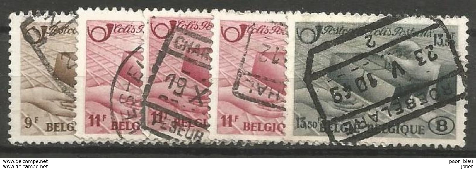 Belgique - Chemin De Fer - TR 301-303 - 5 Timbres Obl. Dont Ixelles - Roeselare - Herbesthal - Charleroi - - Gebraucht