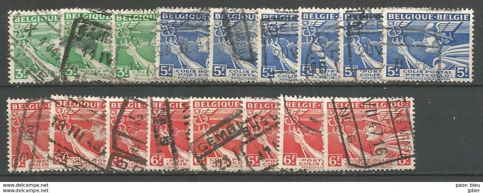 Belgique - Chemin De Fer - TR 288-290A - 17 Timbres Collection Oblitérations - Other & Unclassified