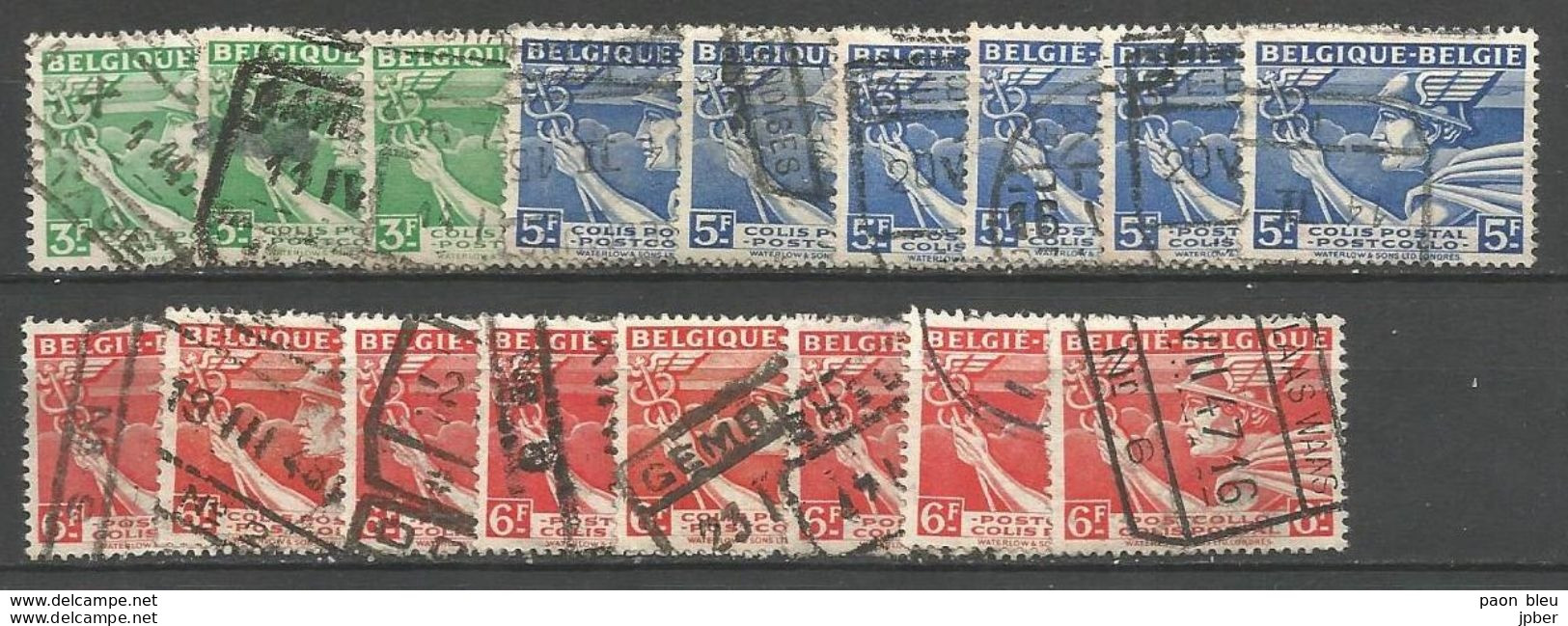 Belgique - Chemin De Fer - TR 288-290A - 17 Timbres Collection Oblitérations - Andere & Zonder Classificatie