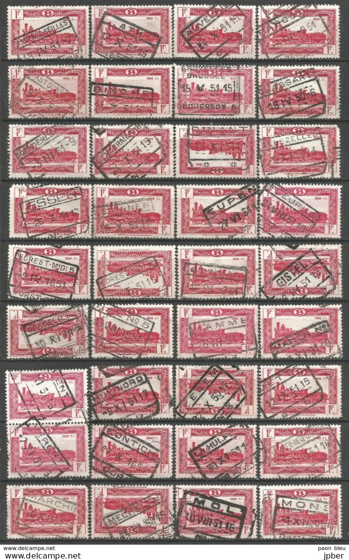 Belgique - Chemin De Fer - TR 305 Locomotives - 65 Timbres Collection Obl. Lisibles/choisies/variées - Peu De Doubles - Gebraucht