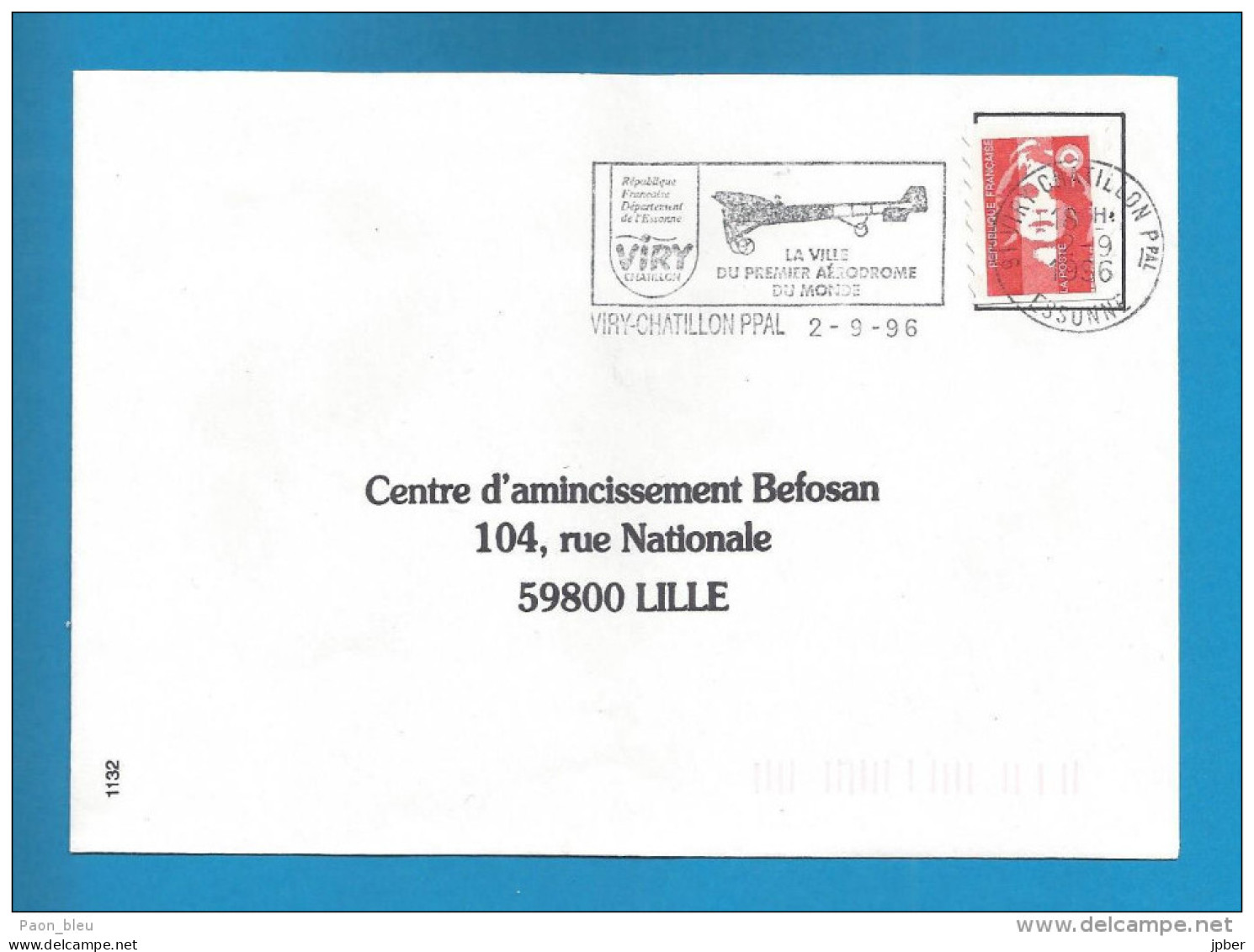 France - Flammes - Thème Aviation - Viry-Chatillon - Ville Du 1er Aérodrome Du Monde - Mechanical Postmarks (Advertisement)