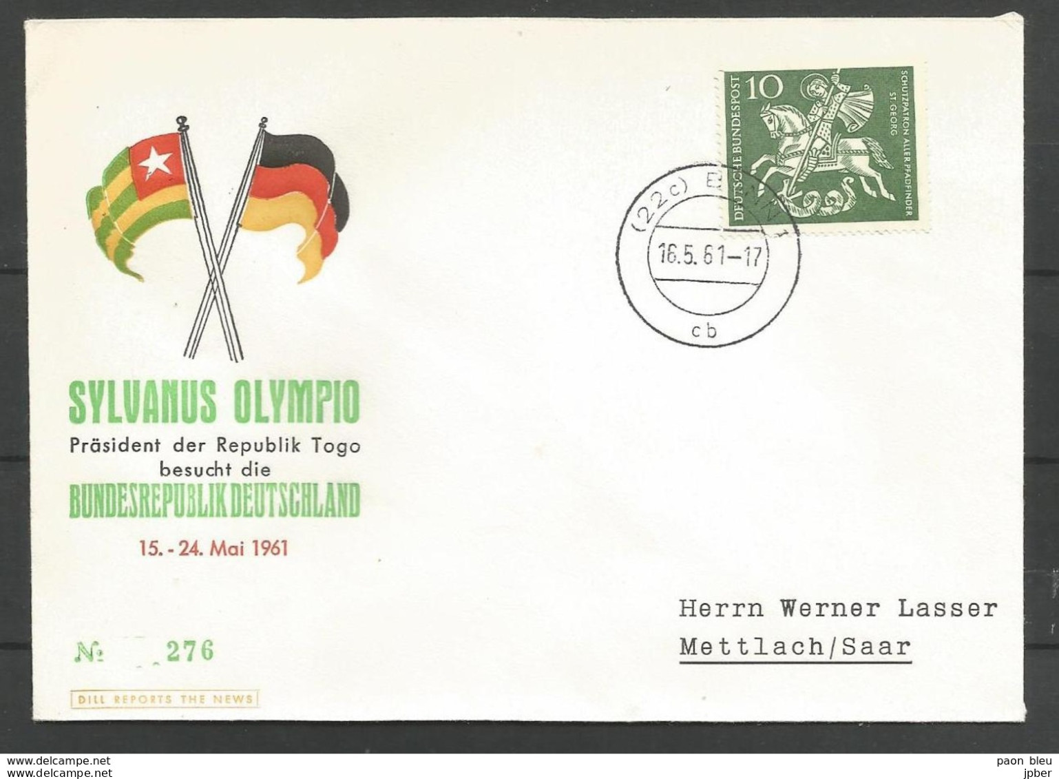 Deutschland - 1961 - Sylvanus Olympio - Präsident Der Republik Togo - - Altri & Non Classificati