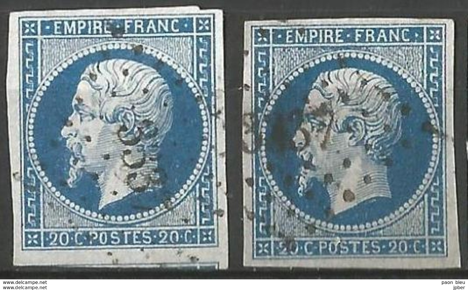 FRANCE - Oblitération Petits Chiffres LP 3337 THANN (Haut-Rhin) - 1853-1860 Napoléon III